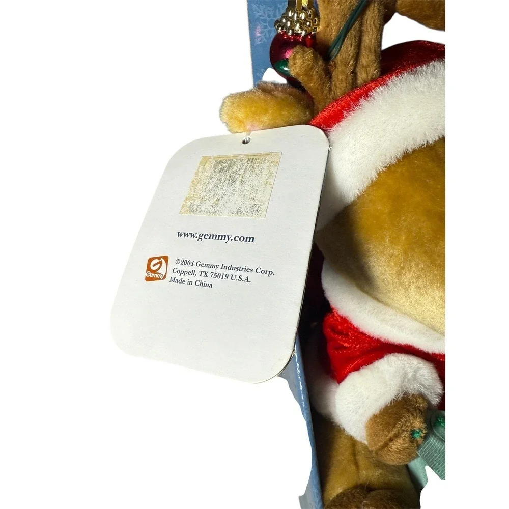 Gemmy 2004 Festive Fellas Animated Reindeer‎ Singing/Dancing – New in Box-Tested